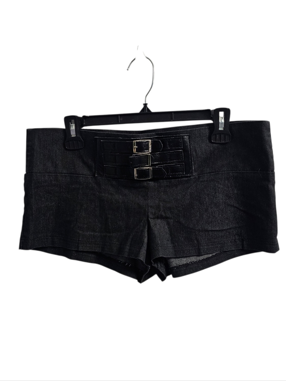 Lime Vintage Dark Grey Black Sexy Dressy Mini Shorts Size 15 Low Rise Hipster
